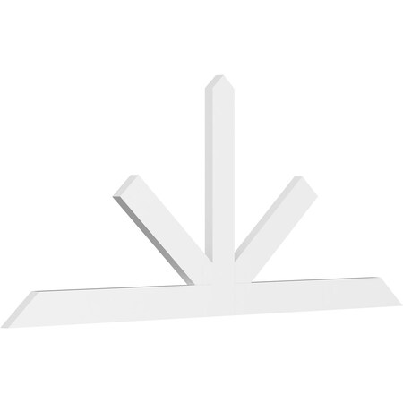 Ekena Millwork Saratoga Architectural Grade PVC Gable Bracket, 108"W x 45"H x 2"D x 6"F, 10/12 Pitch GBP108X45X0206SAR00
